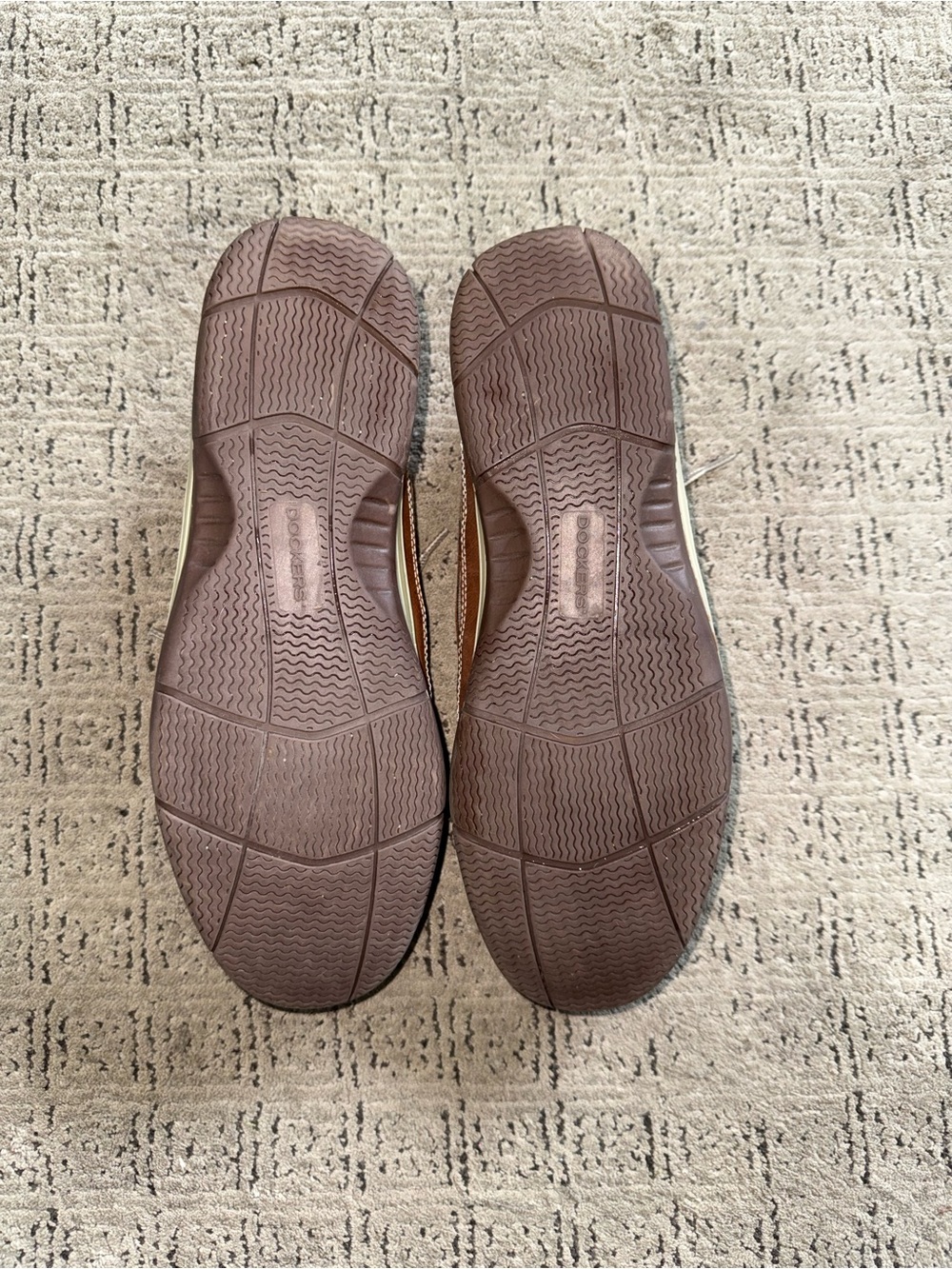 Dockers Men's Tan Leather Lace-Up Boat Shoes Size 10M - Picture 4 of 5
